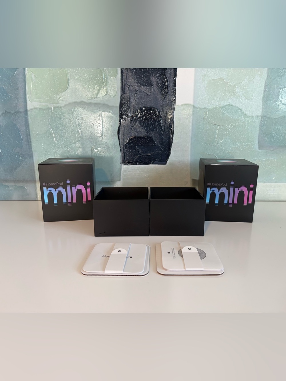 2 x Apple HomePod mini Space Gray Boxes Only - No Speakers